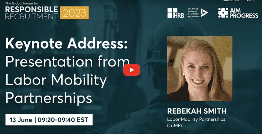 The Global Forum for Responsible Recruitment 2023: Keynote Address 